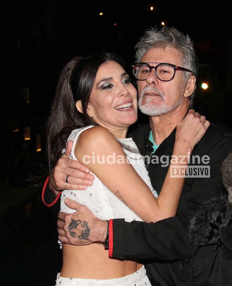 Andrea Rincón acompañada por su novio Mauricio en su cumpleaños (Foto: Movilpress).