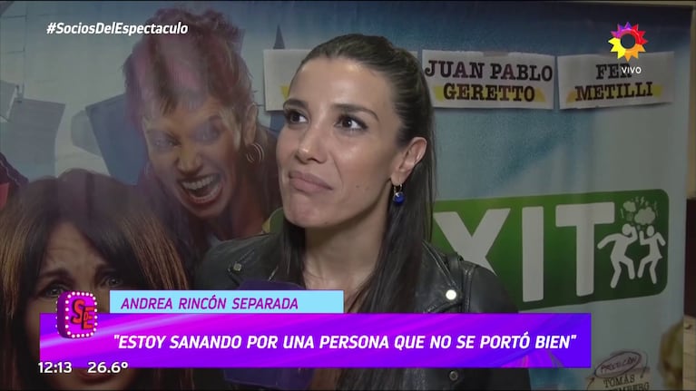 Andrea Rincón habló con Socios del Espectáculo.