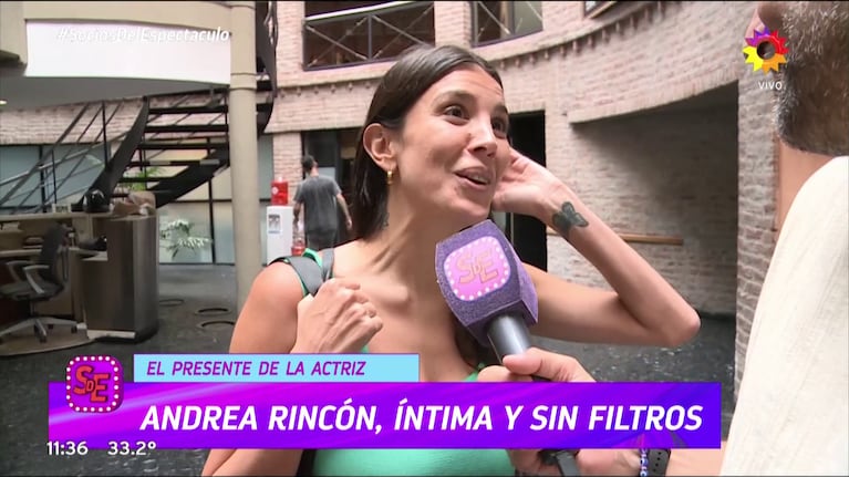 Andrea Rincón habló con Socios del Espectáculo.