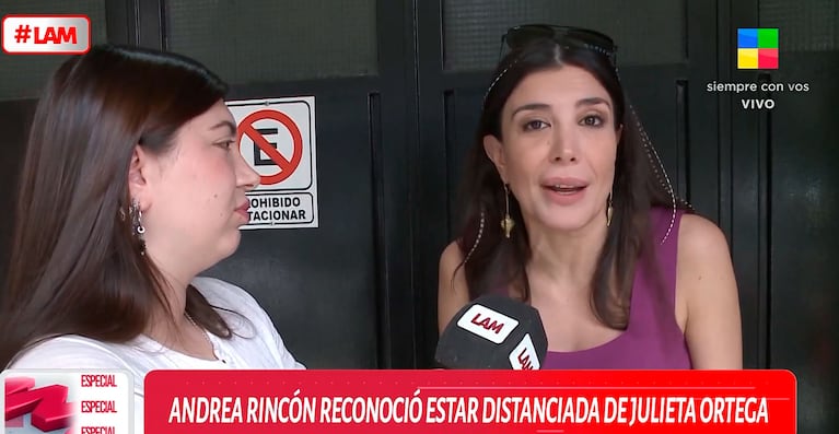 Andrea Rincón habló de su distanciamiento de Julieta Ortega (Foto: captura de América, LAM)