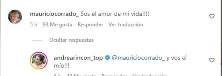 Andrea Rincón presentó a su nuevo novio: "Sos el amor de mi vida"