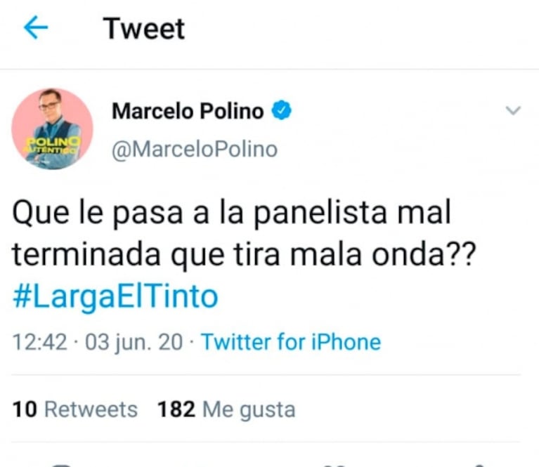 Andrea Taboada dijo que sacaría a Polino del jurado del Bailando y él la fulminó: "¿Qué le pasa a la panelista mal terminada?"