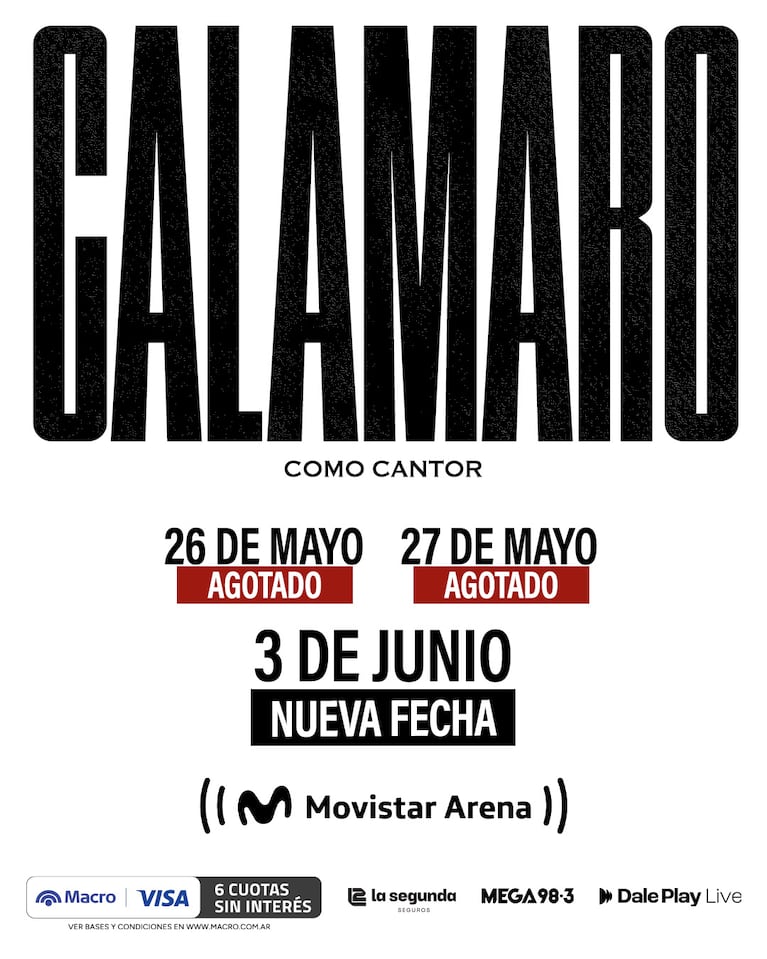 Andrés Calamaro agota su quinto Movistar Arena en meses y anuncia nueva fecha