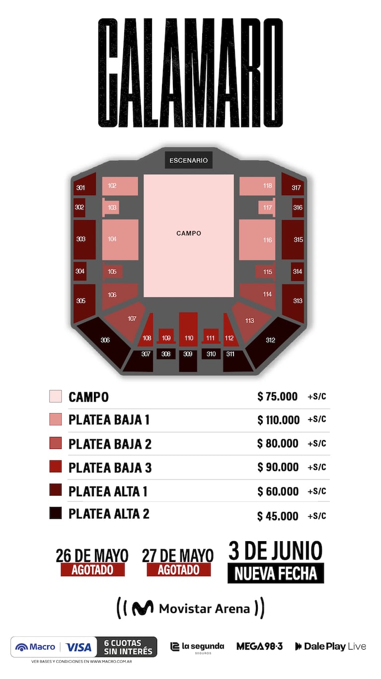 Andrés Calamaro agota su quinto Movistar Arena en meses y anuncia nueva fecha