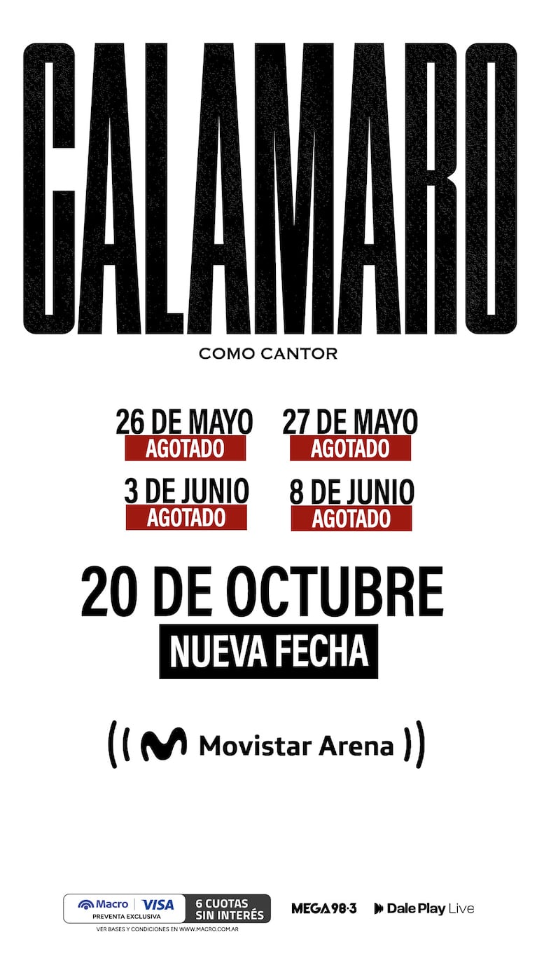 Andrés Calamaro agotó cuatro Movistar Arena y suma una nueva fecha: cuándo es la preventa de entradas