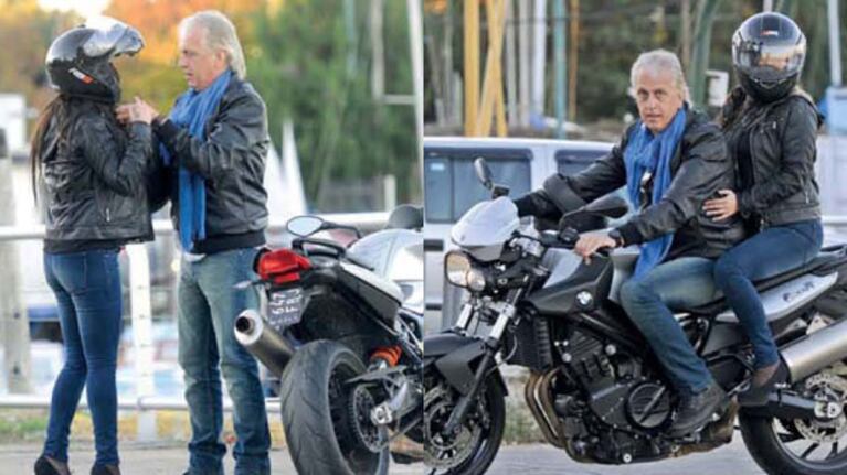 Andrés Nara y su novia, Carina, veinte años más joven (Fotos: Revista Gente).