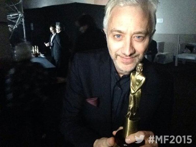 Andy Kusnetzoff, otro premiado contento (Fotos: @eltreceoficial). 