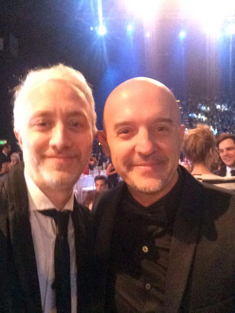 Andy Kusnetzoff y El Pelado López, reconciliados en la gala de Telefe (Foto: Twitter)