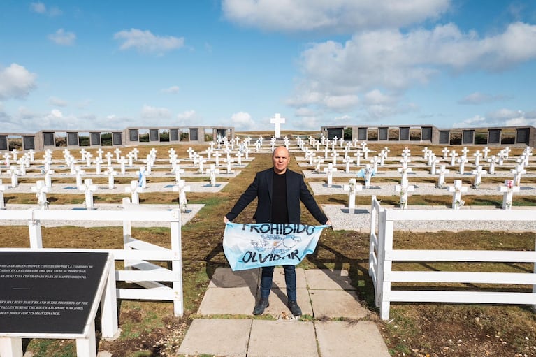 Ángel Carabajal en las Islas Malvinas