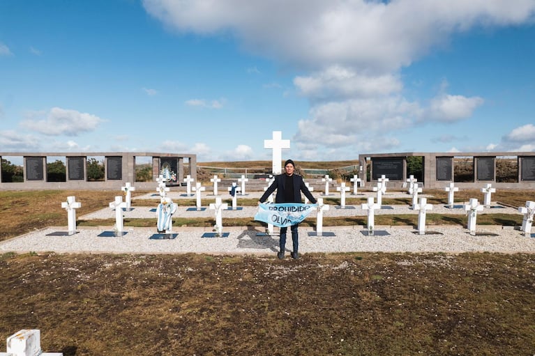 Ángel Carabajal en las Islas Malvinas