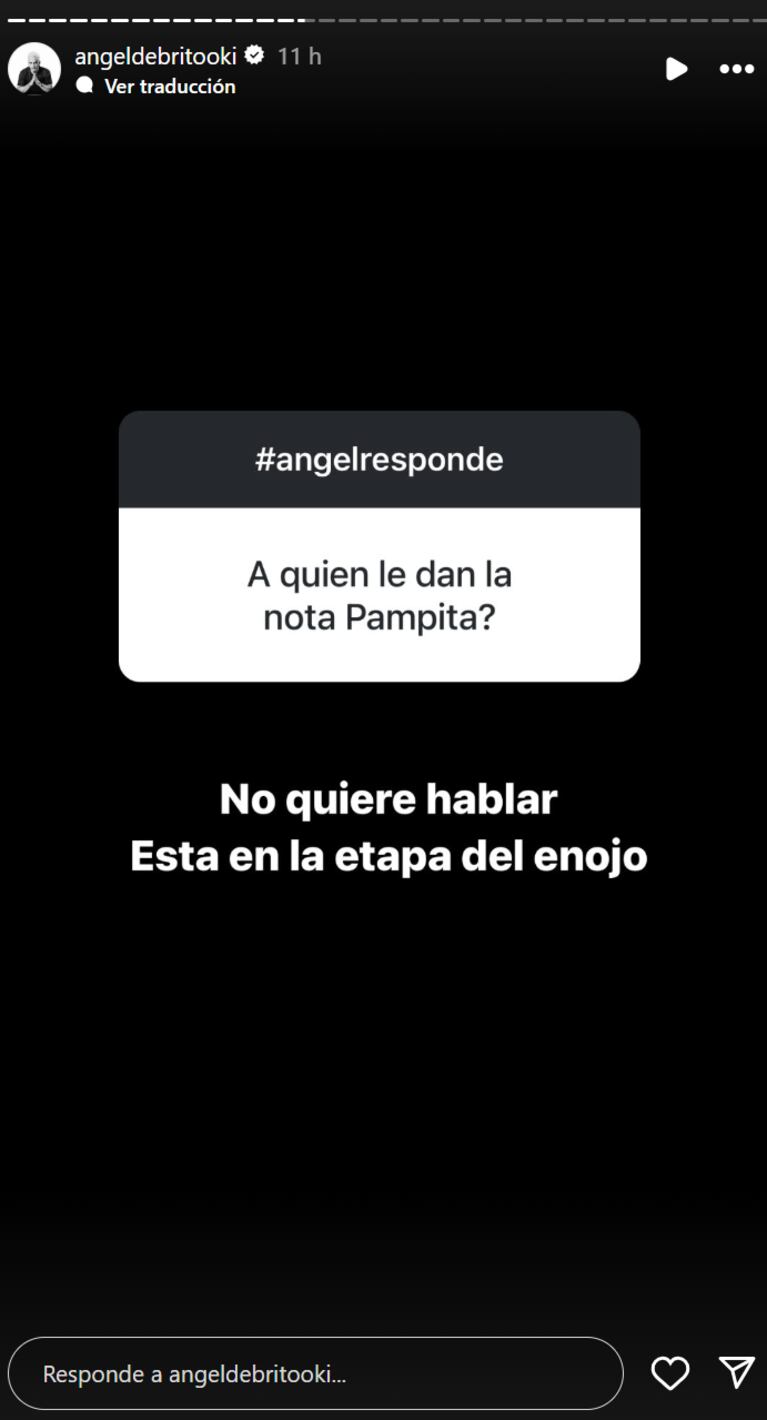 Ángel contó con quién charlará Pampita públicamente.