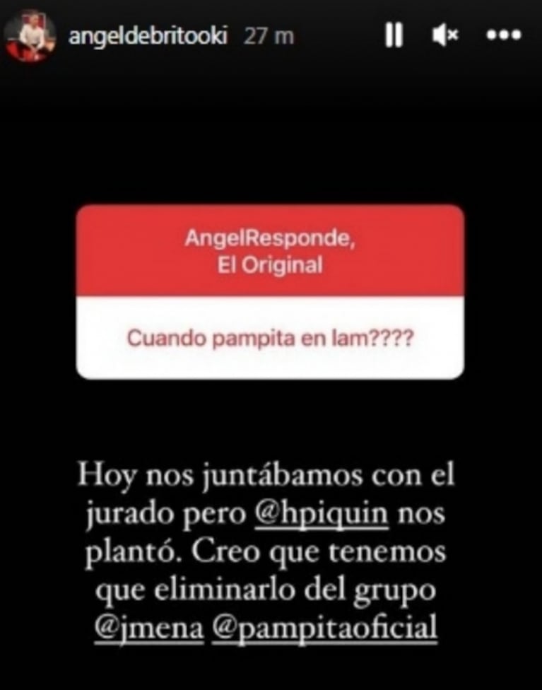 Ángel de Brito acusó a un exjurado de La Academia de boicotear el reencuentro grupal: "Nos plantó"