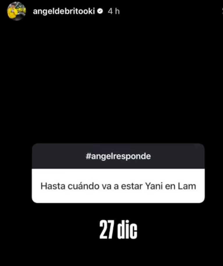 Ángel de Brito adelantó cuando se irá Yanina Latorre de LAM (Foto: Instagram)