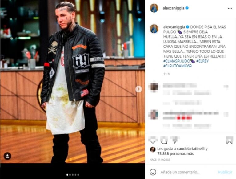 Ángel de Brito anunció la sorpresiva renuncia de Alex Caniggia de MasterChef Celebrity 2: el sugerente posteo del participante