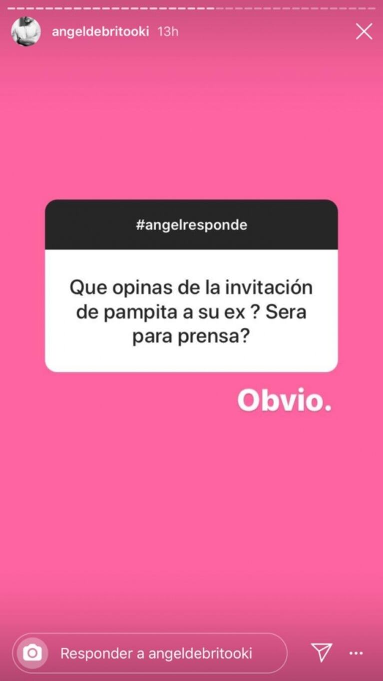 Ángel De Brito aseguró que cree que Pampita invitó a Vicuña a su boda 'por prensa': "Obvio"