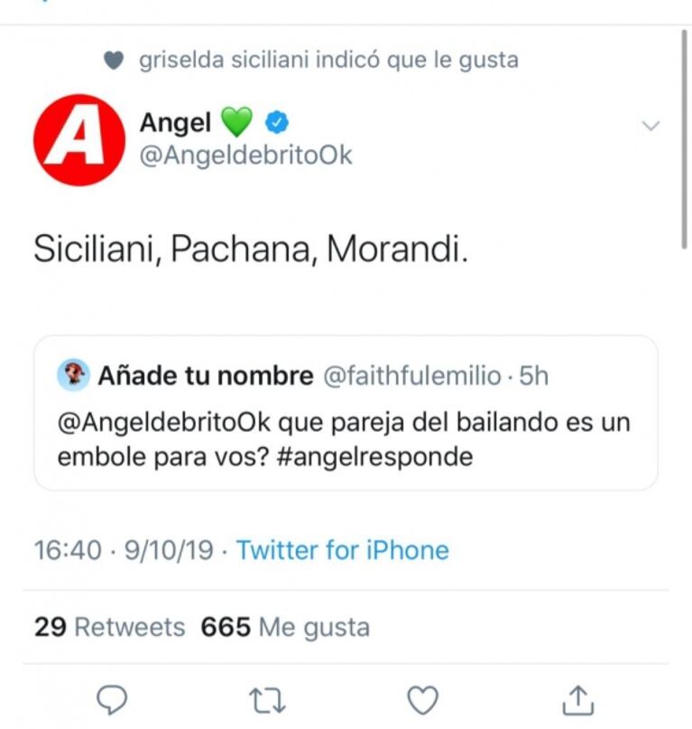 Ángel de Brito aseguró que Griselda Siciliani lo "aburre" en el Bailando: la llamativa reacción de la actriz