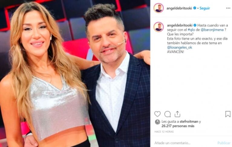 Ángel de Brito bancó a Jimena Barón tras ser cosificada en un show: "¿Hasta cuándo van a seguir con el culo?"