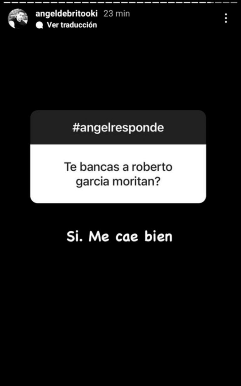 Ángel de Brito blanqueó contundente cómo le cae Roberto García Moritán: “Me cae bien”