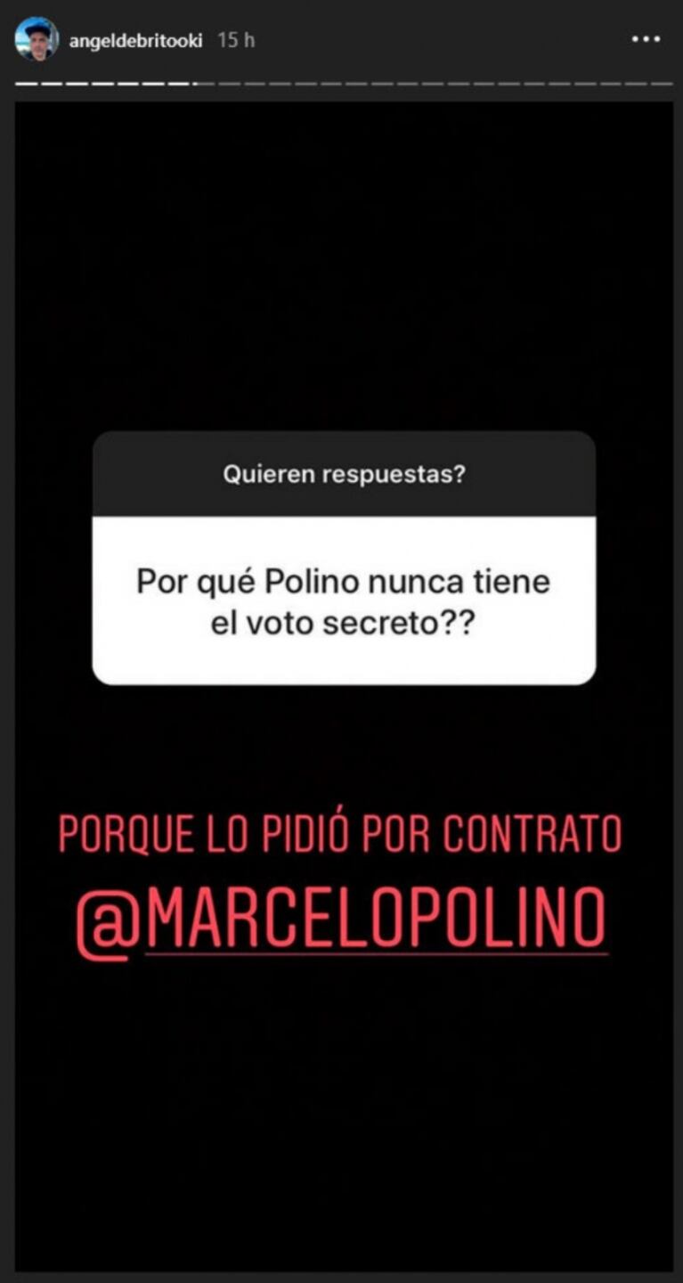 Ángel de Brito contó por qué Marcelo Polino jamás tiene 'voto secreto' en el Bailando: "Lo pidió por contrato"