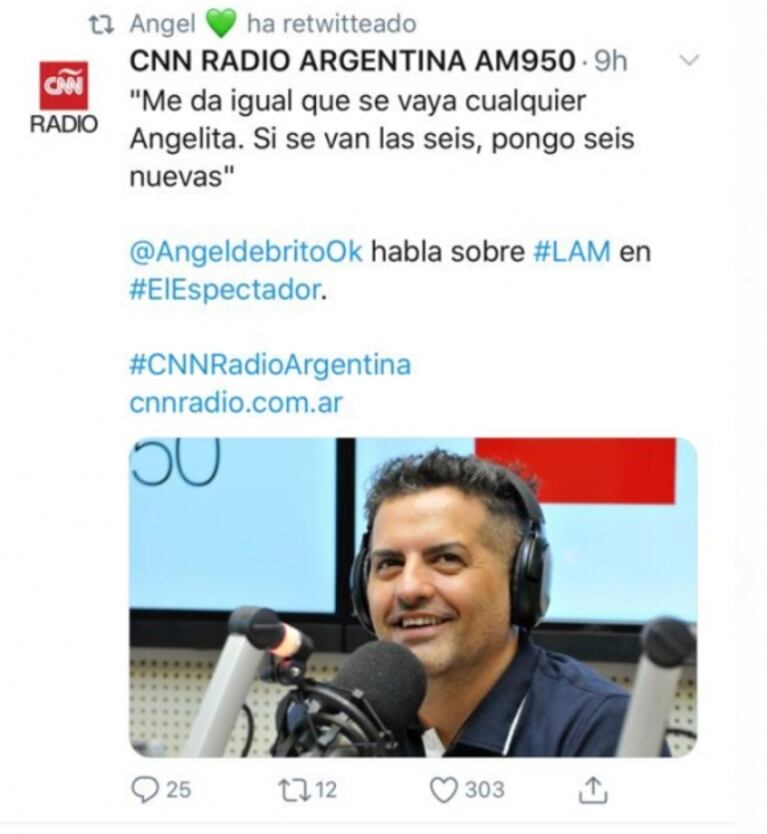 Ángel de Brito contó qué pasaría si se disuelve el panel de LAM: "Si se van las seis, pongo seis nuevas"