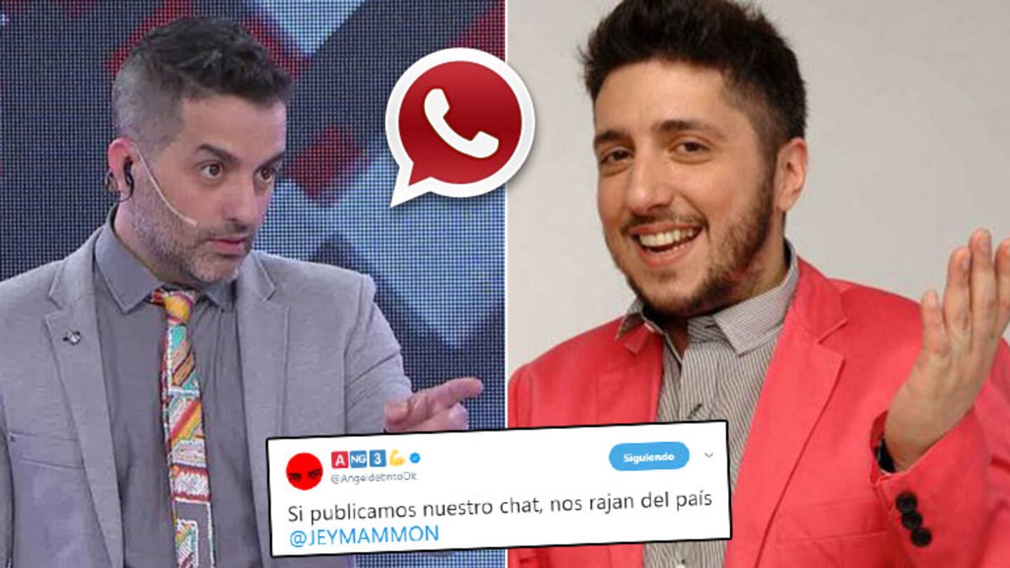 Ángel de Brito dijo que si publicaban su chat con Jey Mammon los “rajaban del país”... ¡y el humorista lo subió...