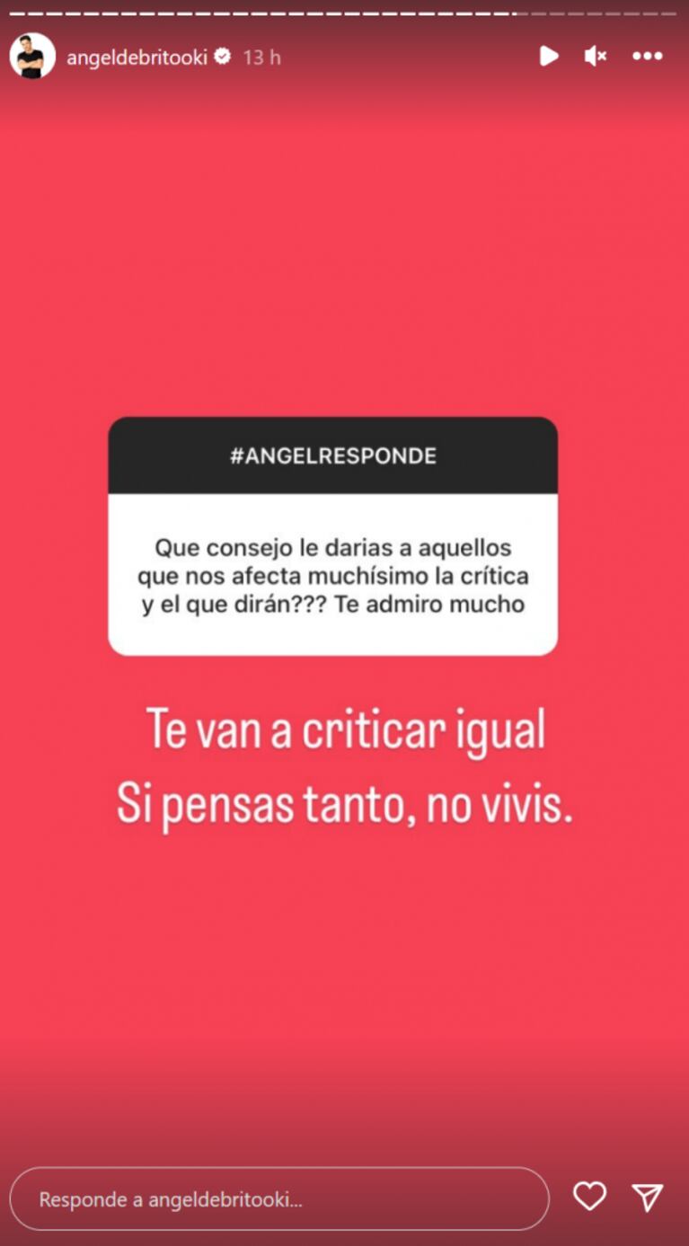 Ángel de Brito explicó cómo hacer frente a las críticas negativas y el qué dirán