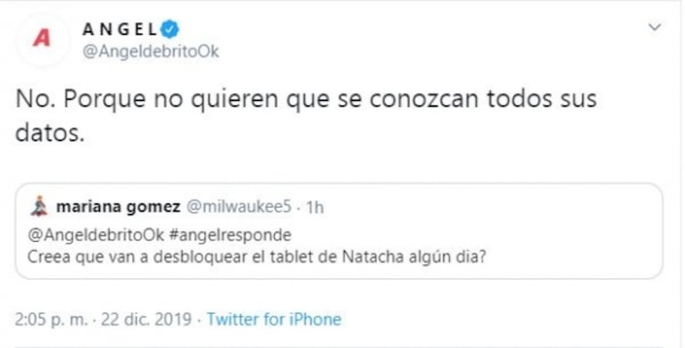 Ángel de Brito explicó por qué cree que nunca desbloquearán el iPad de Natacha Jaitt, clave en la investigación