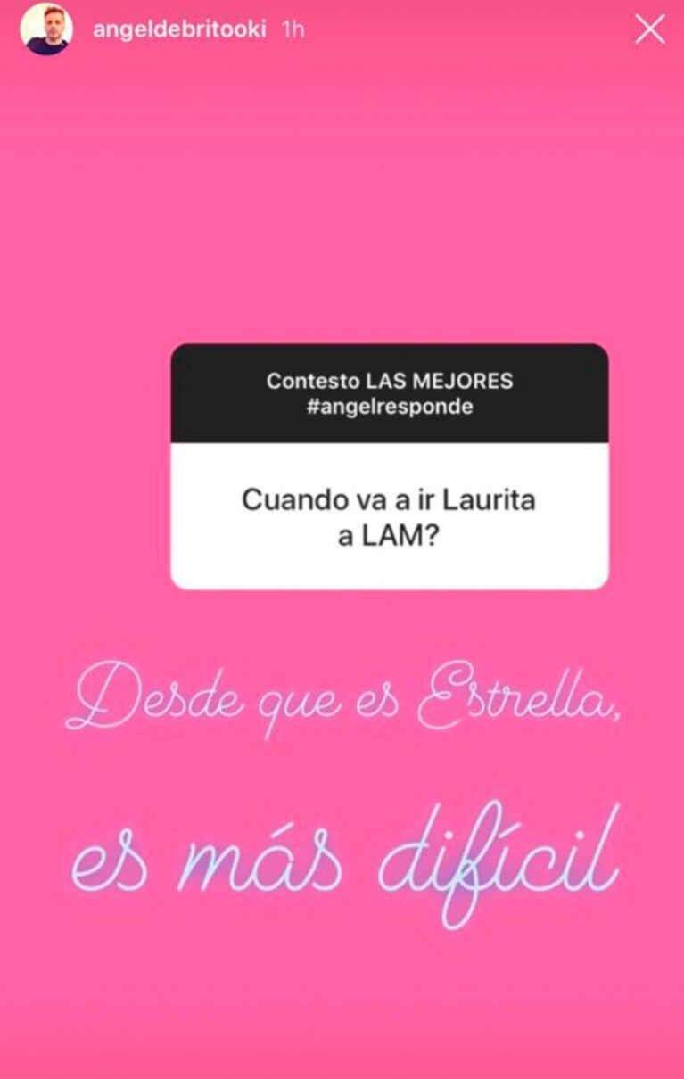Ángel de Brito, filoso sobre Laurita Fernández: "Desde que es estrella es más difícil que venga a LAM"