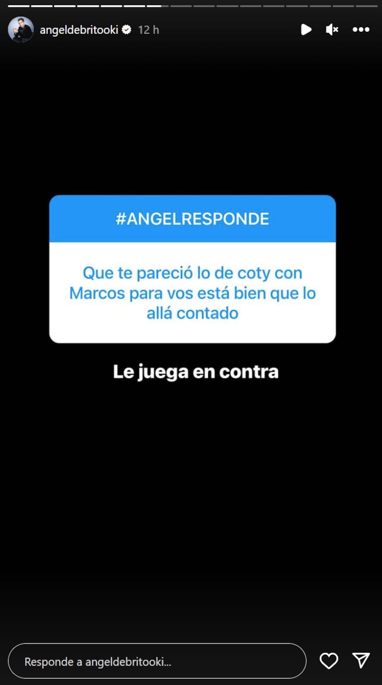 Ángel de Brito fue letal con Coti Romero por haber contado su “chape” con Marcos Ginocchio