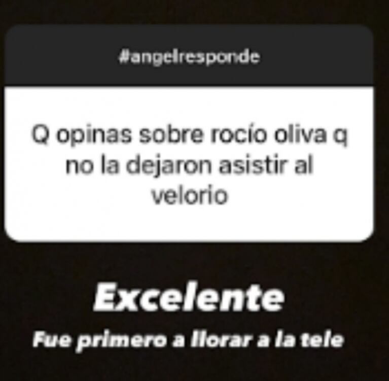 Ángel de Brito, fuerte sobre el impedimento a Rocío Oliva de asistir al velorio de Diego Maradona: "Excelente; fue primero a llorar a la TV"
