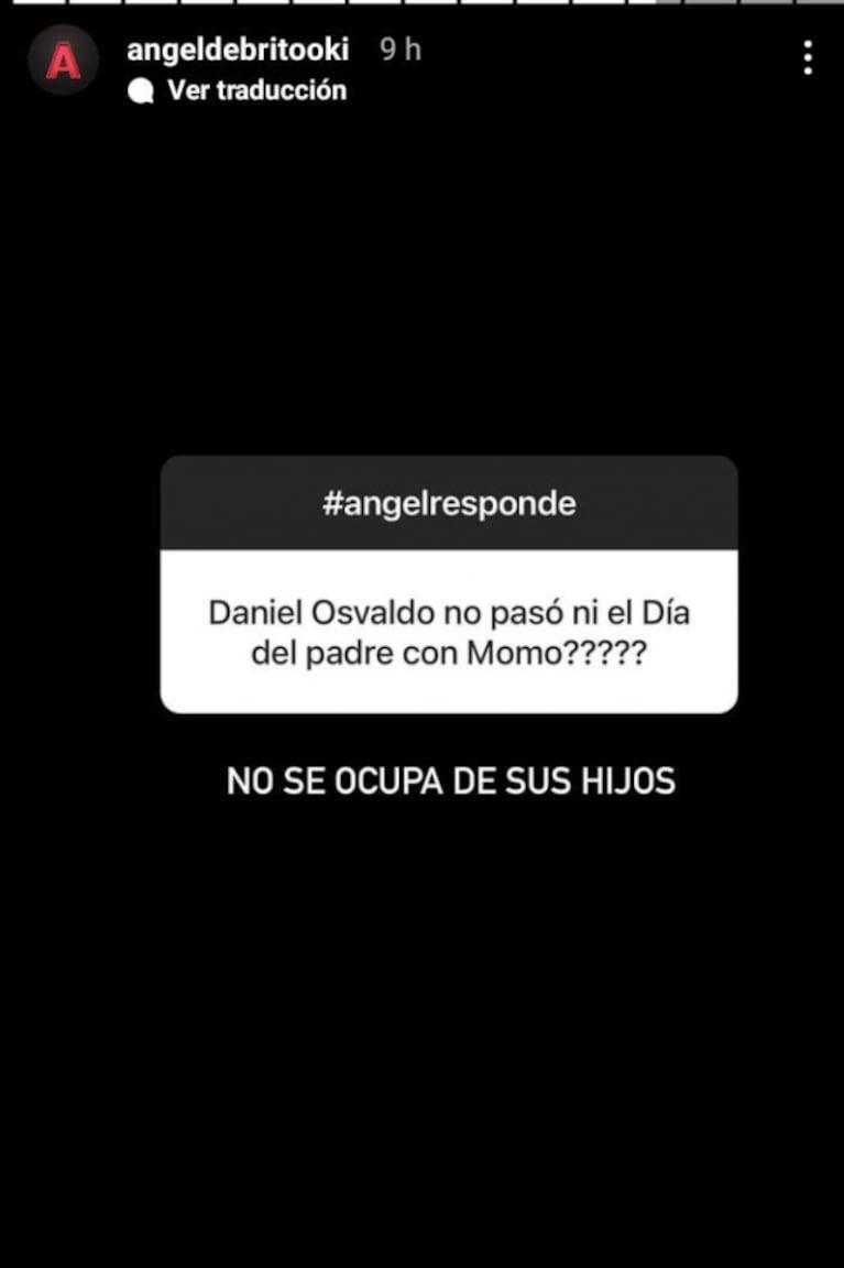 Ángel de Brito fulminó a Daniel Osvaldo por no pasar el Día del Padre con Momo