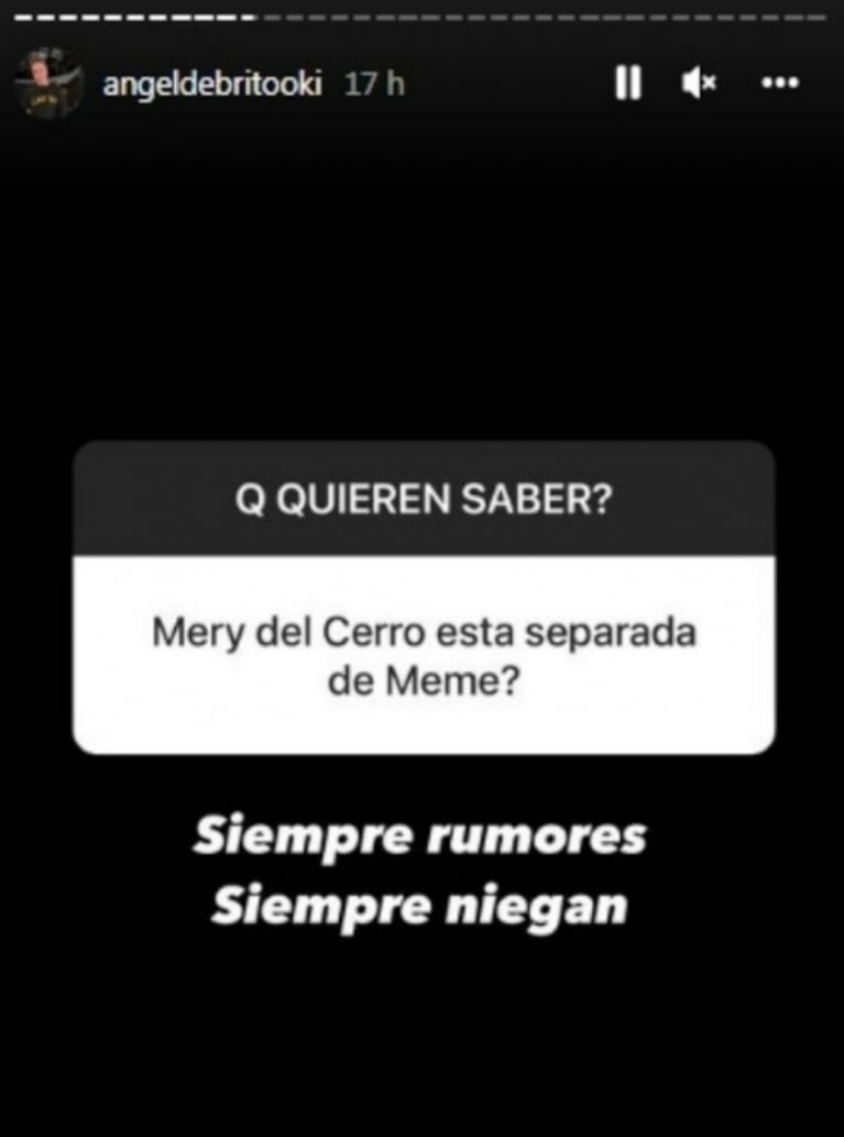 Ángel de Brito habló del rumor de separación de Mery del Cerro y Meme Bouquet: "Siempre niegan"