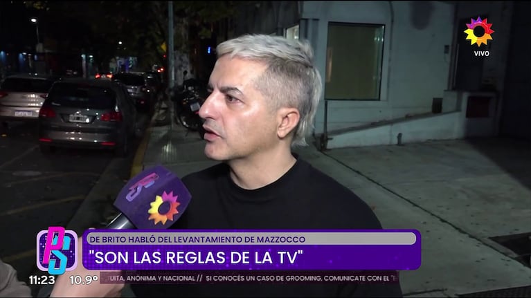 Ángel de Brito habló en Puro Show del fin del programa de Karina Mazzocco (Foto: captura de eltrece).