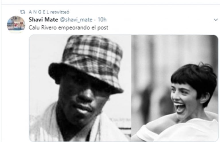 Ángel de Brito, irónico con Calu Rivero por su posteo contra el racismo: "USA estaba esperando sus comentarios"