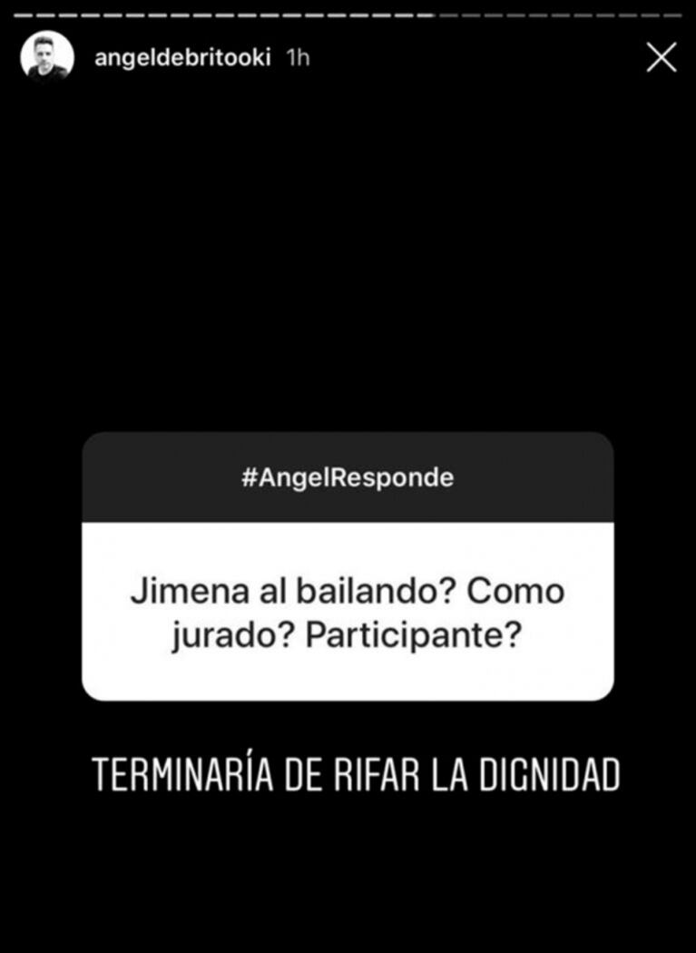 Ángel de Brito, lapidario sobre la posibilidad de que Jimena Barón se sume al Bailando: "Terminaría de rifar la dignidad"