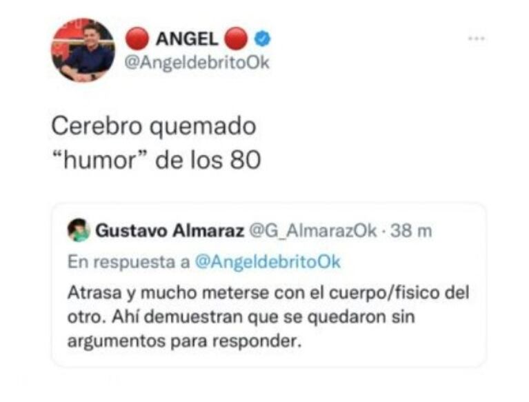 Ángel de Brito le respondió con todo a la Negra Vernaci luego de que le dijera "enano": "Cerebro quemado"