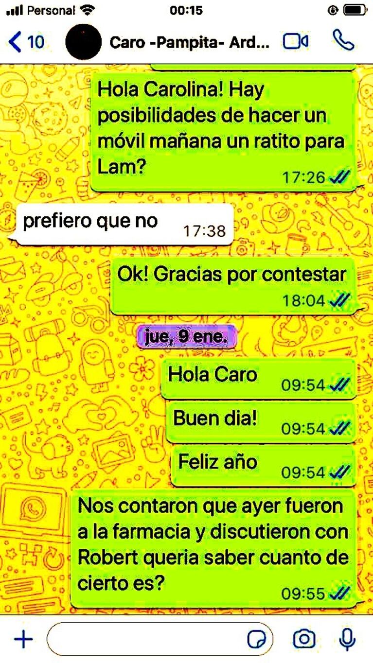 Ángel de Brito mostró un chat con Pampita tras la explosión de la versión de pelea con Roberto García Moritán