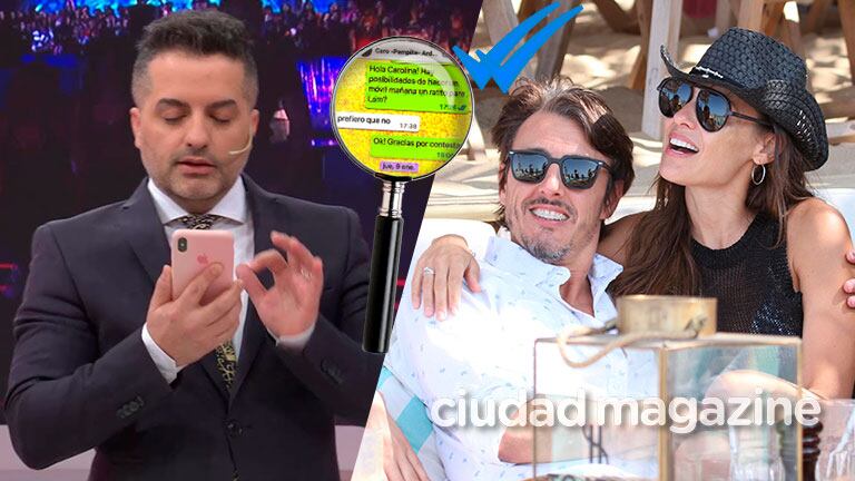 Angel de Brito mostró un chat con Pampita tras la explosión de la versión de pelea con Roberto García Moritán