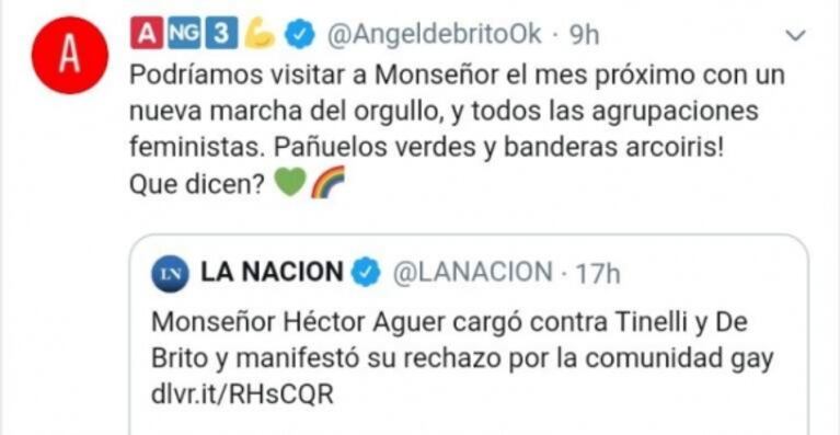 Ángel de Brito, picante contra Monseñor Aguer tras tildarlo de 'demonio': "Podríamos visitarlo con una nueva marcha de orgullo"