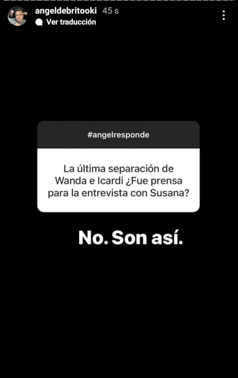 Ángel de Brito respondió contundente si el escándalo de Wanda Nara y Mauro Icardi fue por prensa: "No, son así"