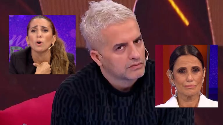 Ángel de Brito reveló la fuerte amenaza de María Fernanda Callejón a Cinthia Fernández (captura de América TV y eltrece)