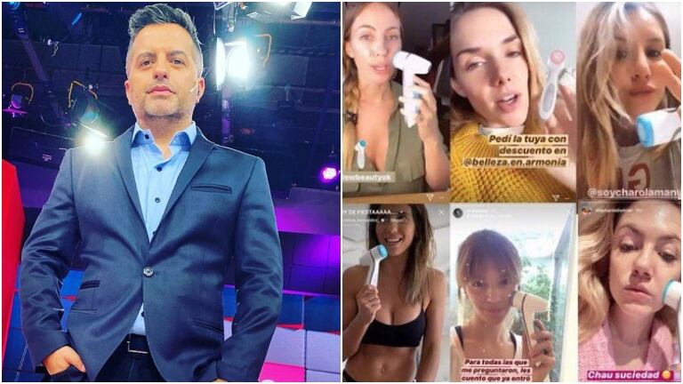Ángel de Brito reveló la increíble cifra que ganaron las famosas con la "maquinita facial": (Fotos: Instagram)
