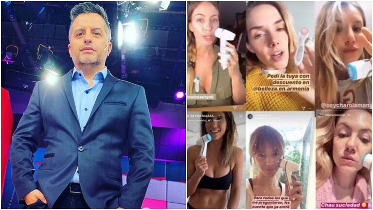 Ángel de Brito reveló la increíble cifra que ganaron las famosas con la "maquinita facial": (Fotos: Instagram)