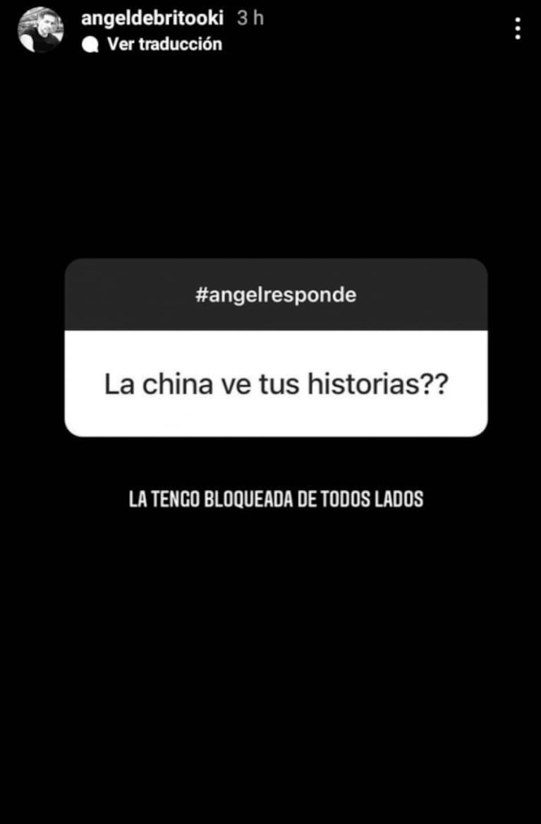 Ángel de Brito reveló por qué tiene bloqueada a China Suárez: "Ella y Benjamín Vicuña me llamaron para reclamarme opiniones"