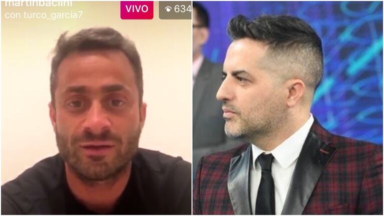 Ángel de Brito se metió en un Live de Instagram de Baclini y le dejó una advertencia (Fotos: Twitter y Web)