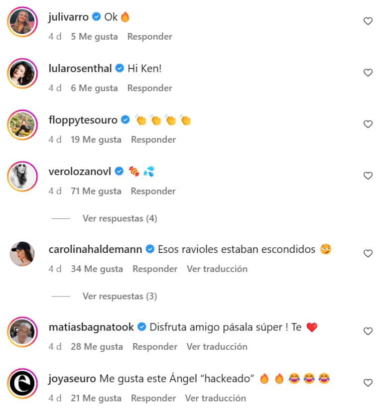 Ángel de Brito se mostró sensual en la playa y las famosas reaccionaron: “Esos ravioles estaban escondidos”