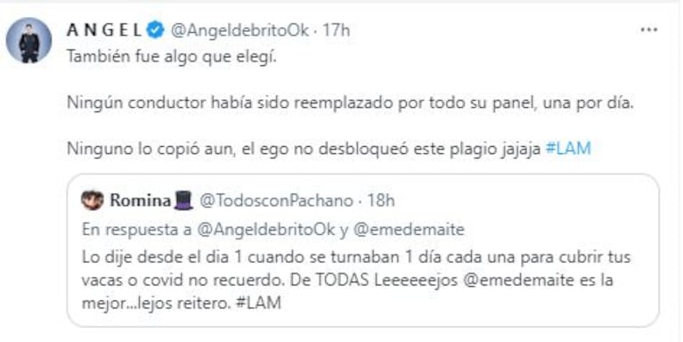 Ángel de Brito se refirió al desempeño de Maite Peñoñori al frente de LAM (Foto: Twitter / X)
