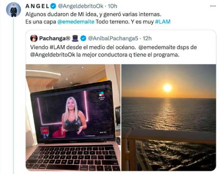 Ángel de Brito se refirió al desempeño de Maite Peñoñori al frente de LAM (Foto: Twitter / X)