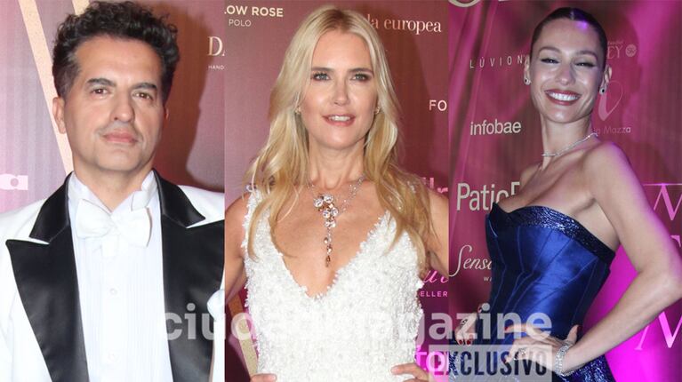 Ángel de Brito, Valeria Mazza y Pampita en el Martín Fierro de la Moda (Fotos: Movilpress).