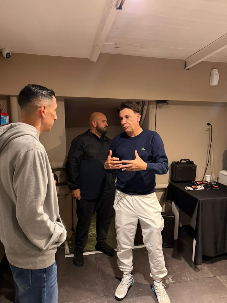 Ángel Di María con Martín Bossi